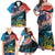 Personalised United States And New Zealand Family Matching Off Shoulder Maxi Dress and Hawaiian Shirt USA Eagle With Kowhai Aotearoa Tui Bird