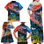 Personalised United States And New Zealand Family Matching Off Shoulder Maxi Dress and Hawaiian Shirt USA Eagle With Kowhai Aotearoa Tui Bird