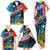 Personalised United States And New Zealand Family Matching Tank Maxi Dress and Hawaiian Shirt USA Eagle With Kowhai Aotearoa Tui Bird