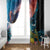 Personalised United States And New Zealand Window Curtain USA Eagle With Kowhai Aotearoa Tui Bird