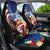 Personalised United States And Guam Car Seat Cover USA Eagle With Guahan Seal Tropical Vibes