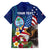 Personalised United States And Guam Family Matching Long Sleeve Bodycon Dress and Hawaiian Shirt USA Eagle With Guahan Seal Tropical Vibes