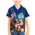 Personalised United States And Guam Family Matching Mermaid Dress and Hawaiian Shirt USA Eagle With Guahan Seal Tropical Vibes