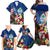 Personalised United States And Guam Family Matching Off Shoulder Maxi Dress and Hawaiian Shirt USA Eagle With Guahan Seal Tropical Vibes