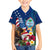 Personalised United States And Guam Family Matching Puletasi and Hawaiian Shirt USA Eagle With Guahan Seal Tropical Vibes