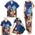 Personalised United States And Guam Family Matching Tank Maxi Dress and Hawaiian Shirt USA Eagle With Guahan Seal Tropical Vibes