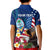 Personalised United States And Guam Kid Polo Shirt USA Eagle With Guahan Seal Tropical Vibes