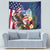 Personalised United States And Guam Tapestry USA Eagle With Guahan Seal Tropical Vibes