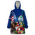 Personalised United States And Guam Wearable Blanket Hoodie USA Eagle With Guahan Seal Tropical Vibes