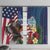 Personalised United States And Guam Window Curtain USA Eagle With Guahan Seal Tropical Vibes