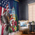 Personalised United States And Guam Window Curtain USA Eagle With Guahan Seal Tropical Vibes