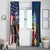 Personalised United States And Guam Window Curtain USA Eagle With Guahan Seal Tropical Vibes