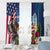 Personalised United States And Guam Window Curtain USA Eagle With Guahan Seal Tropical Vibes