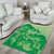 Aloha Hawaii Molokai Island Area Rug Hibiscus Tribal Honu Hawaiian Tattoo Green