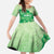 Aloha Hawaii Molokai Island Family Matching Puletasi and Hawaiian Shirt Hibiscus Tribal Honu Hawaiian Tattoo Green