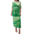 Aloha Hawaii Molokai Island Family Matching Puletasi and Hawaiian Shirt Hibiscus Tribal Honu Hawaiian Tattoo Green