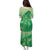 Aloha Hawaii Molokai Island Family Matching Puletasi and Hawaiian Shirt Hibiscus Tribal Honu Hawaiian Tattoo Green