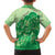 Aloha Hawaii Molokai Island Family Matching Short Sleeve Bodycon Dress and Hawaiian Shirt Hibiscus Tribal Honu Hawaiian Tattoo Green