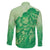 Aloha Hawaii Molokai Island Family Matching Short Sleeve Bodycon Dress and Hawaiian Shirt Hibiscus Tribal Honu Hawaiian Tattoo Green