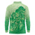 Aloha Hawaii Molokai Island Long Sleeve Polo Shirt Hibiscus Tribal Honu Hawaiian Tattoo Green