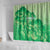 Aloha Hawaii Molokai Island Shower Curtain Hibiscus Tribal Honu Hawaiian Tattoo Green