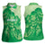 Aloha Hawaii Molokai Island Women Sleeveless Polo Shirt Hibiscus Tribal Honu Hawaiian Tattoo Green