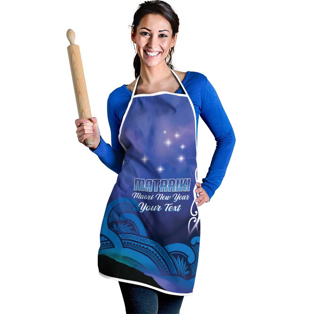 Personalised Matariki New Zealand Apron Maori New Year Galaxy Koru Pattern - Polynesian Pride