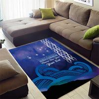 Personalised Matariki New Zealand Area Rug Maori New Year Galaxy Koru Pattern