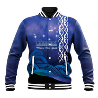 Personalised Matariki New Zealand Baseball Jacket Maori New Year Galaxy Koru Pattern