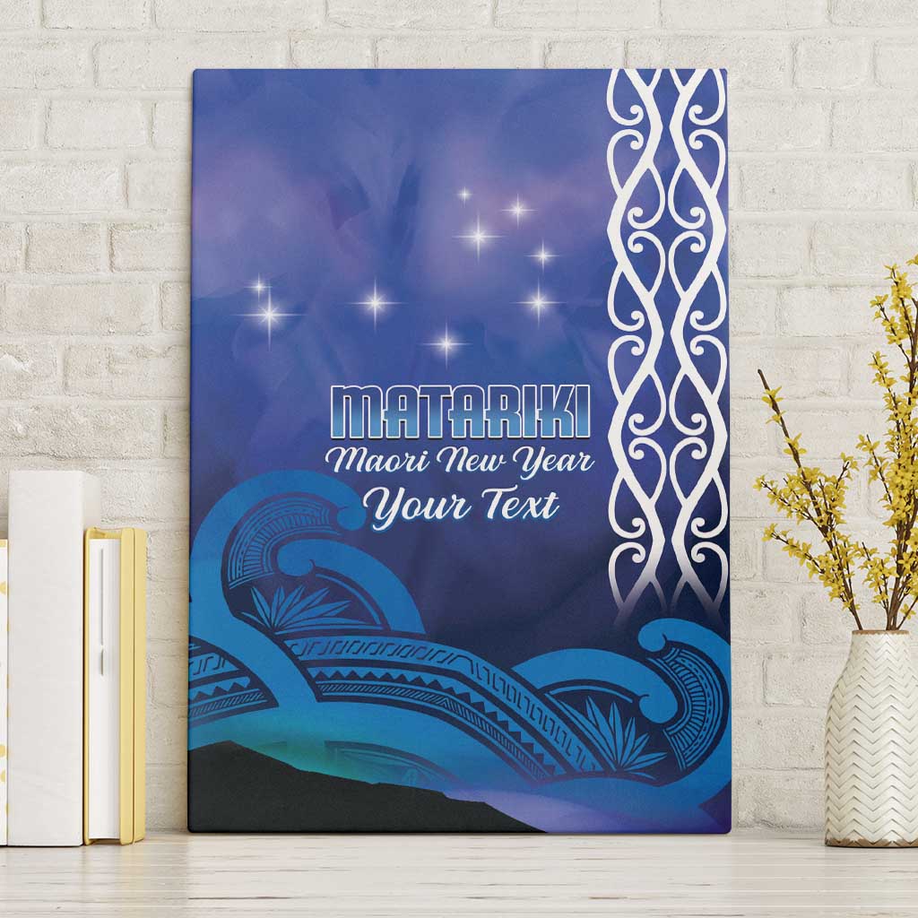 Personalised Matariki New Zealand Canvas Wall Art Maori New Year Galaxy Koru Pattern