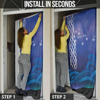 Personalised Matariki New Zealand Door Cover Maori New Year Galaxy Koru Pattern - Polynesian Pride