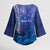 Personalised Matariki New Zealand Kimono Sleeve Blouse Maori New Year Galaxy Koru Pattern - Polynesian Pride