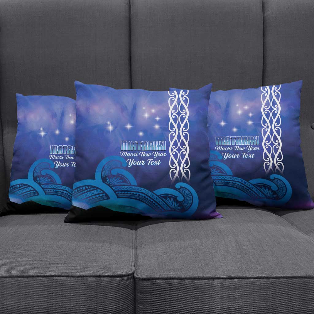 Personalised Matariki New Zealand Pillow Cover Maori New Year Galaxy Koru Pattern - Polynesian Pride