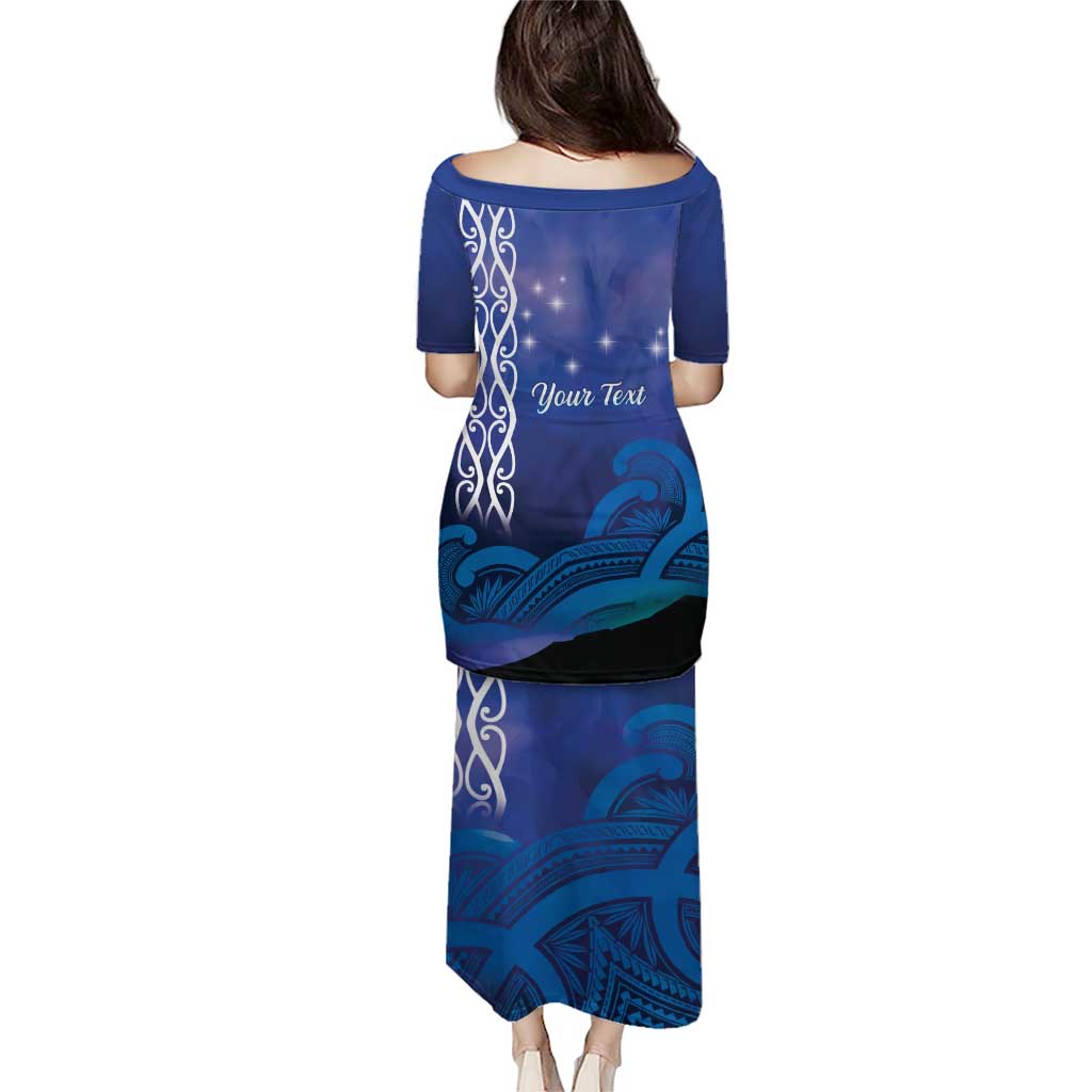 Personalised Matariki New Zealand Puletasi Maori New Year Galaxy Koru Pattern