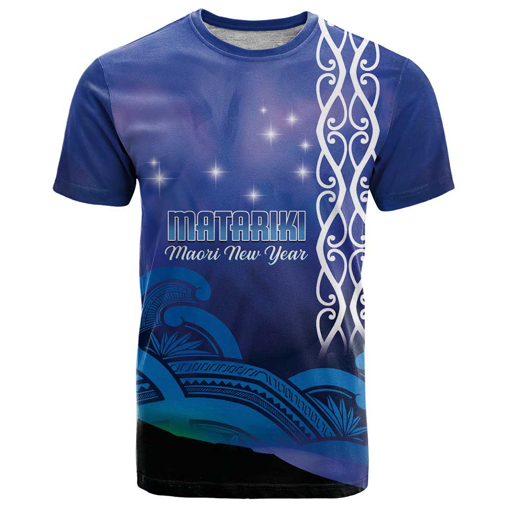 Personalised Matariki New Zealand T Shirt Maori New Year Galaxy Koru Pattern