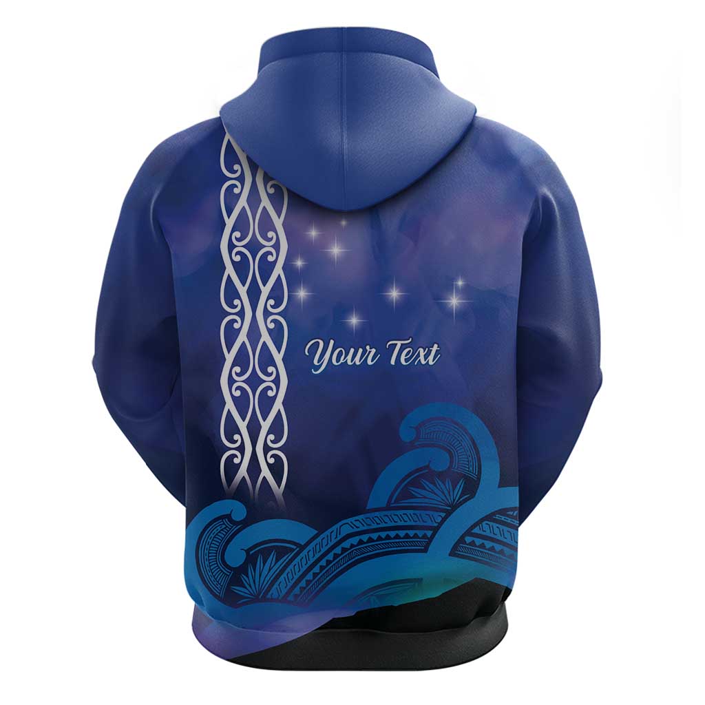 Personalised Matariki New Zealand Zip Hoodie Maori New Year Galaxy Koru Pattern