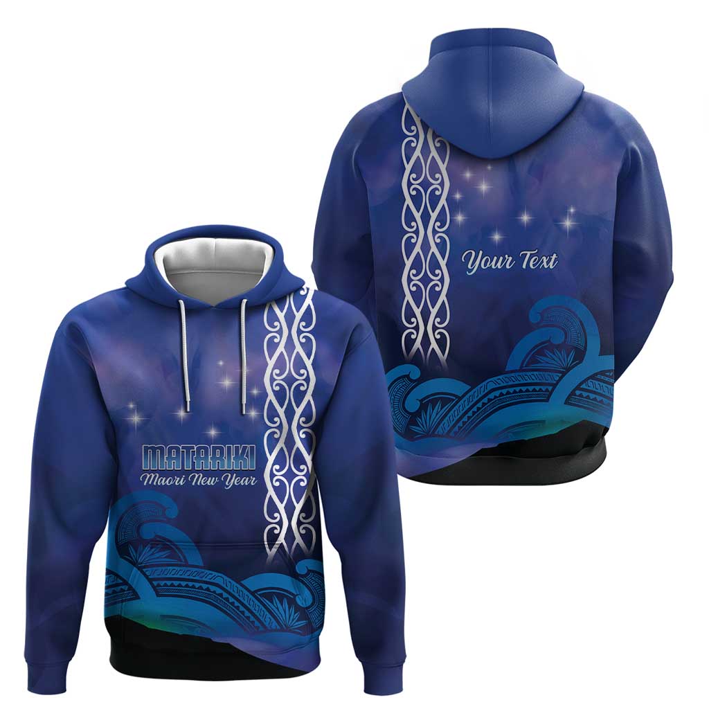 Personalised Matariki New Zealand Zip Hoodie Maori New Year Galaxy Koru Pattern