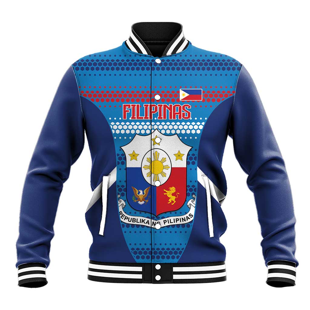 Philippines Football 2026 Baseball Jacket Come On Filipinas LT14 Unisex Blue - Polynesian Pride