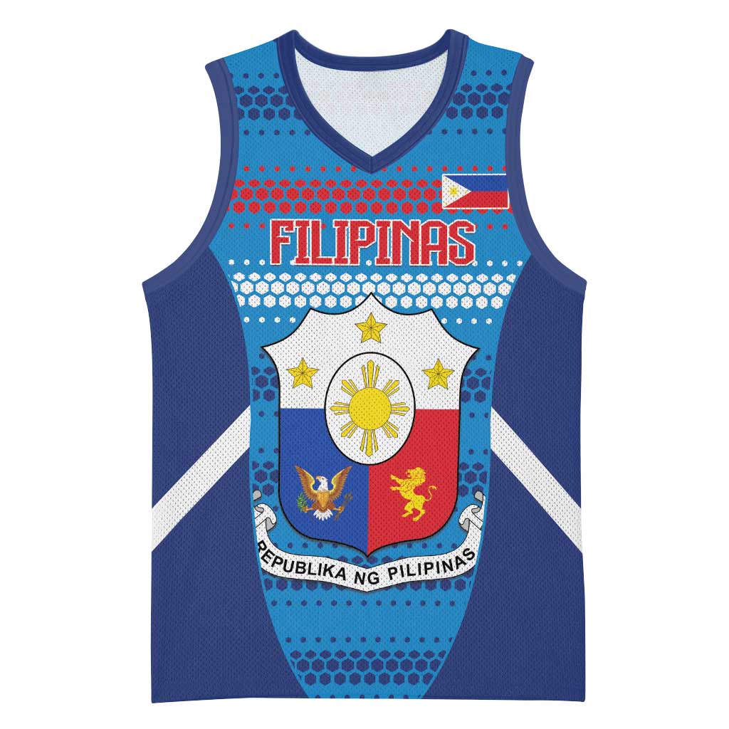 Philippines Football 2026 Basketball Jersey Come On Filipinas LT14 Unisex Blue - Polynesian Pride