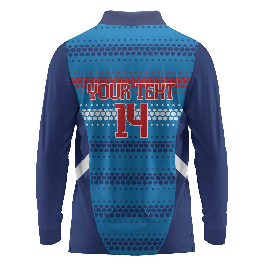 Philippines Football 2026 Long Sleeve Polo Shirt Come On Filipinas LT14 - Polynesian Pride