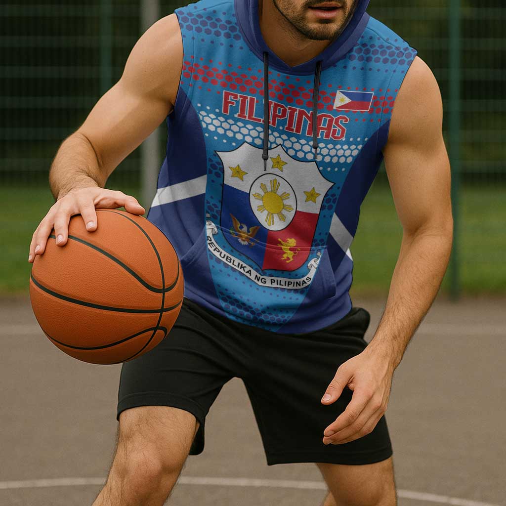 Philippines Football 2026 Sleeveless Hoodie Come On Filipinas LT14 - Polynesian Pride