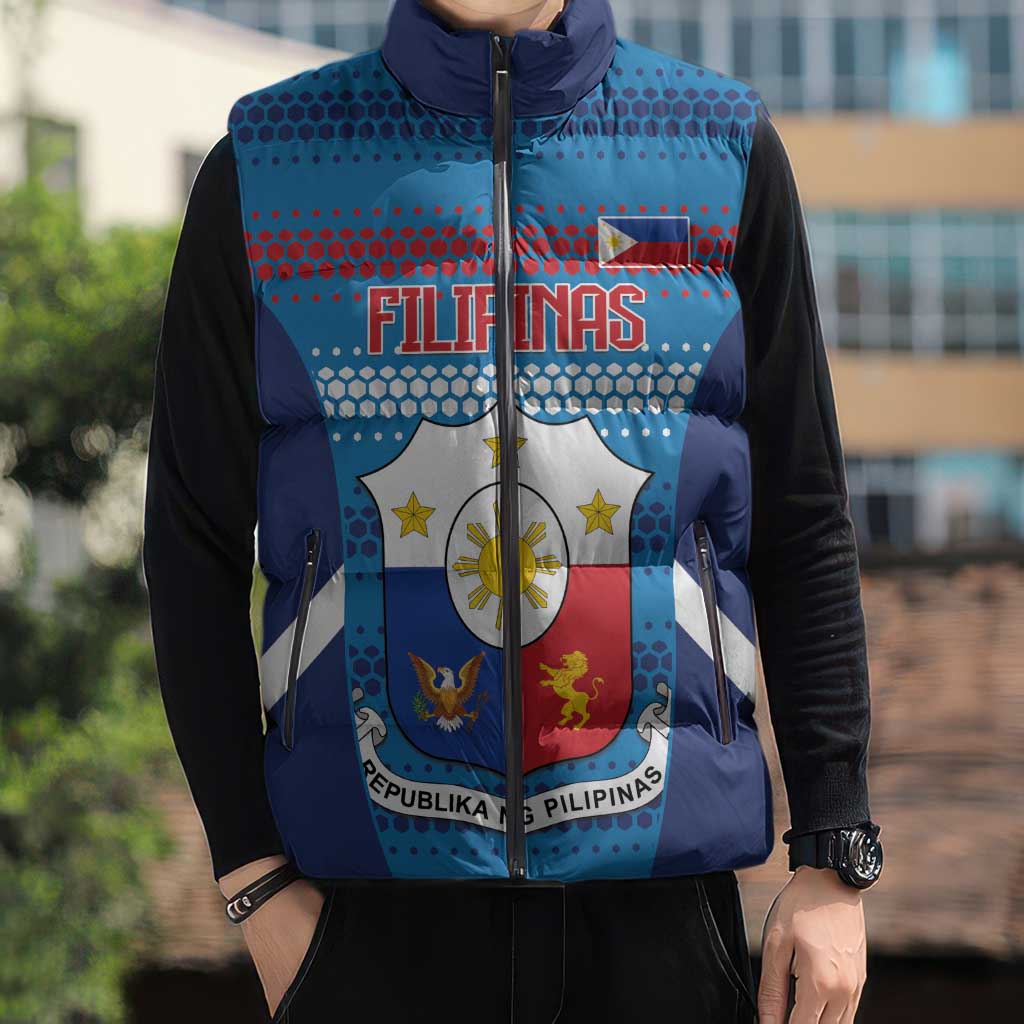 Philippines Football 2026 Sleeveless Puffer Jacket Come On Filipinas LT14 - Polynesian Pride