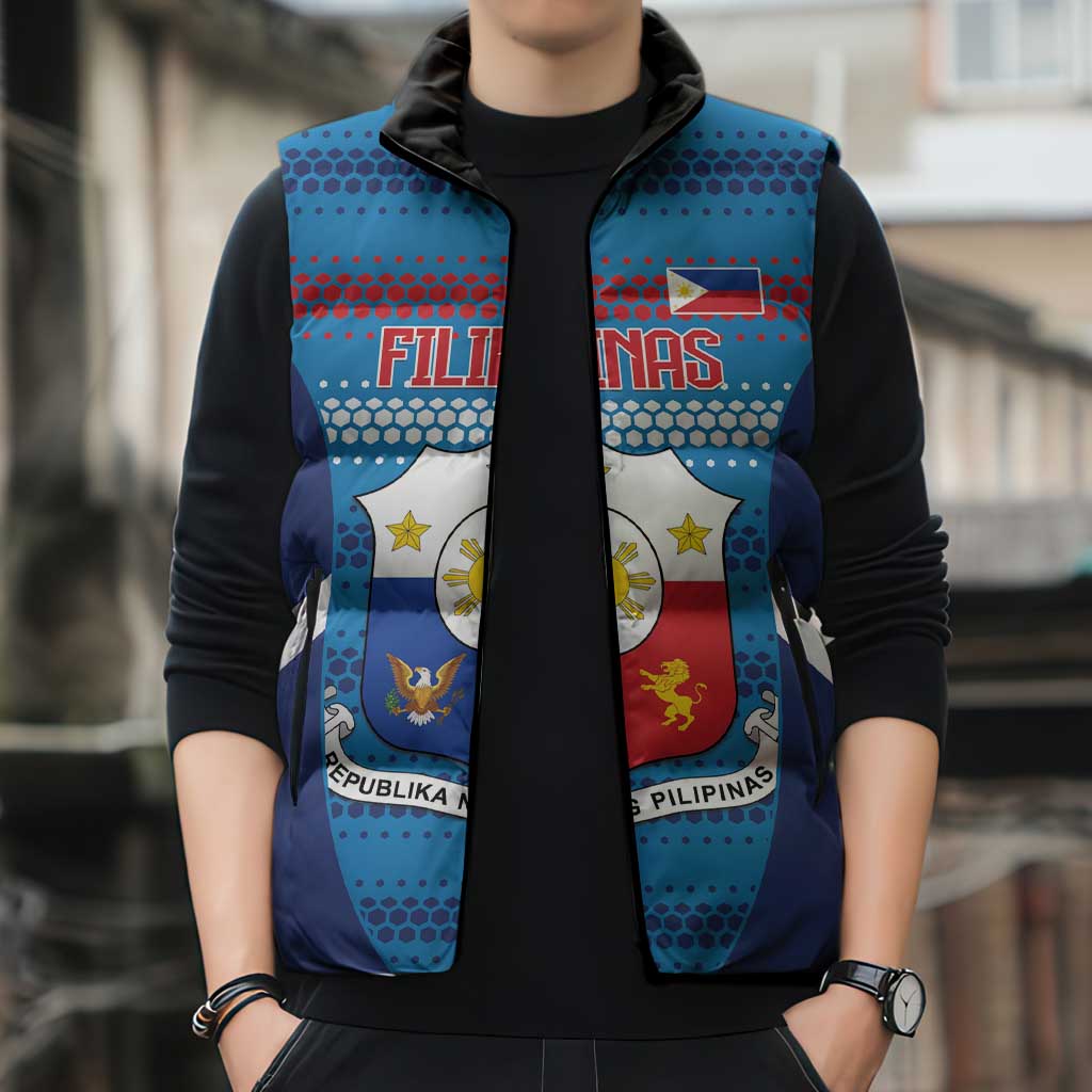 Philippines Football 2026 Sleeveless Puffer Jacket Come On Filipinas LT14 - Polynesian Pride