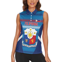 Philippines Football 2026 Women Sleeveless Polo Shirt Come On Filipinas LT14 - Polynesian Pride