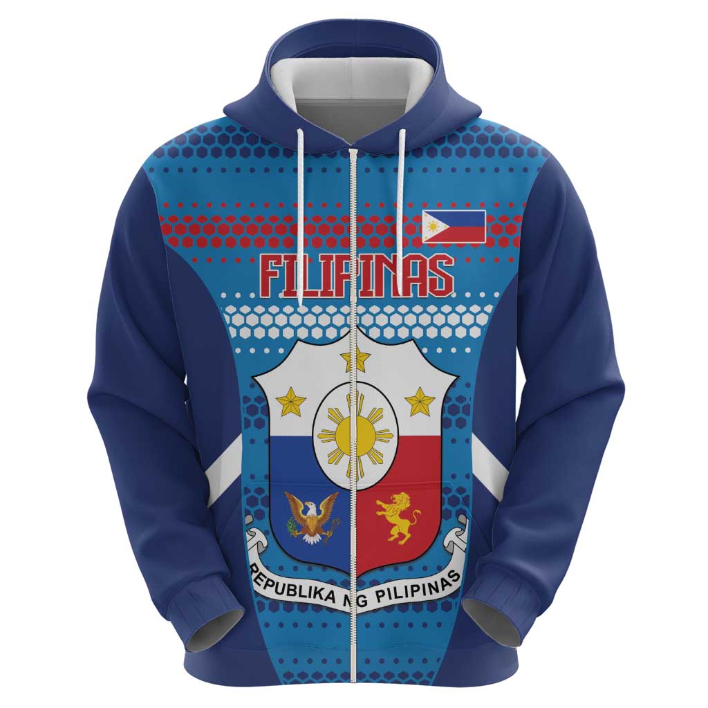 Philippines Football 2026 Zip Hoodie Come On Filipinas LT14 - Polynesian Pride