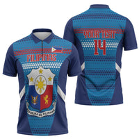 Philippines Football 2026 Zipper Polo Shirt Come On Filipinas LT14 - Polynesian Pride