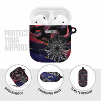 Philippines Sun Tattoo AirPods Case Feathers Filipinas Grunge Style Black LT14 - Polynesian Pride