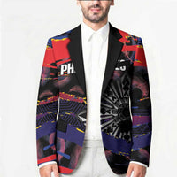 Philippines Sun Tattoo Blazer Feathers Filipinas Grunge Style Black LT14 - Polynesian Pride