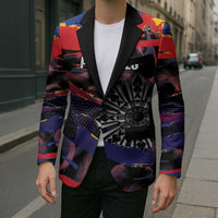 Philippines Sun Tattoo Blazer Feathers Filipinas Grunge Style Black LT14 - Polynesian Pride
