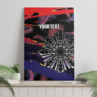 Philippines Sun Tattoo Canvas Wall Art Feathers Filipinas Grunge Style Black LT14 - Polynesian Pride